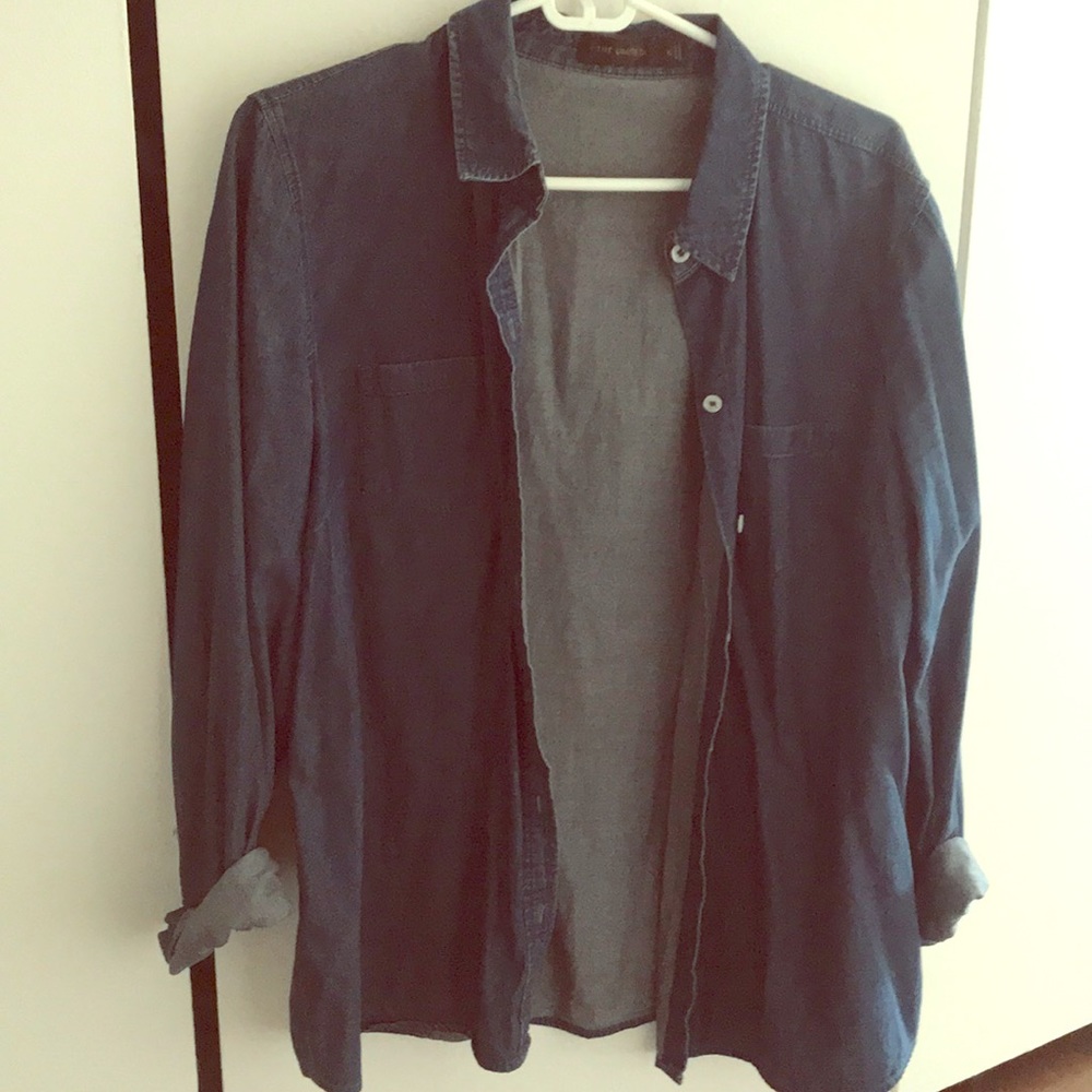 Jean button-down